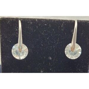 Silver Earrings with large Cubic Zirconia in Snake Setting